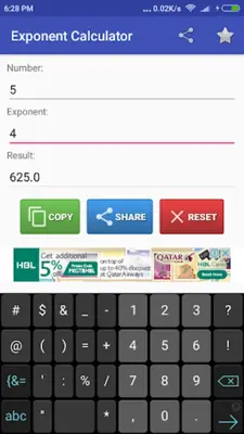 Exponent Calculator android App screenshot 0